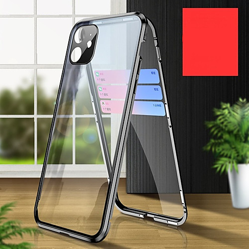 

Privacy Metal Magnetic Adsorption Tempered Glass Case 360 Protective Cover For iPhone 11 / 11Pro / 11 Pro