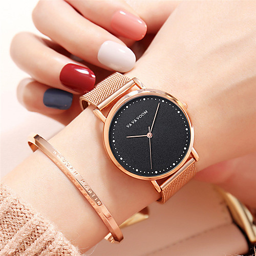 

Women's Steel Band Watches Luxury Fashion Stainless Steel Japanese Quartz White Black Water Resistant / Waterproof 30 m 1 pc Analog One Year Battery Life
