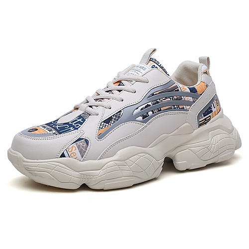 

Men's PU Fall / Spring & Summer Trainers / Athletic Shoes Running Shoes / Walking Shoes Breathable Black / White / White / Yellow / Beige
