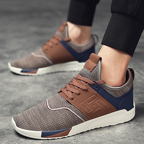 

Men's Summer Outdoor Trainers / Athletic Shoes Running Shoes Mesh Non-slipping Black / Brown / Gray