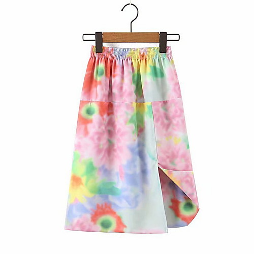 

Summer Tie Dye Rainbow Midi Skirt