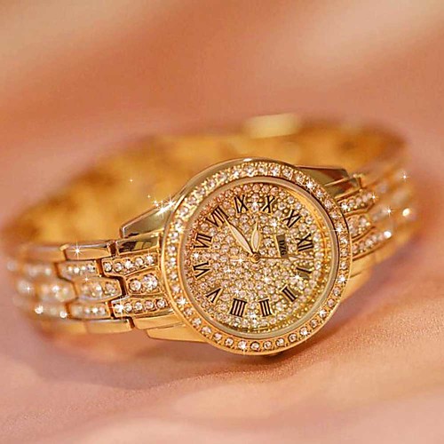 

Women's Quartz Watches Casual Fashion Silver Gold Rose Gold Alloy Chinese Quartz Rose Gold Gold Silver Casual Watch Adorable Imitation Diamond 1 pc Analog One Year Battery Life