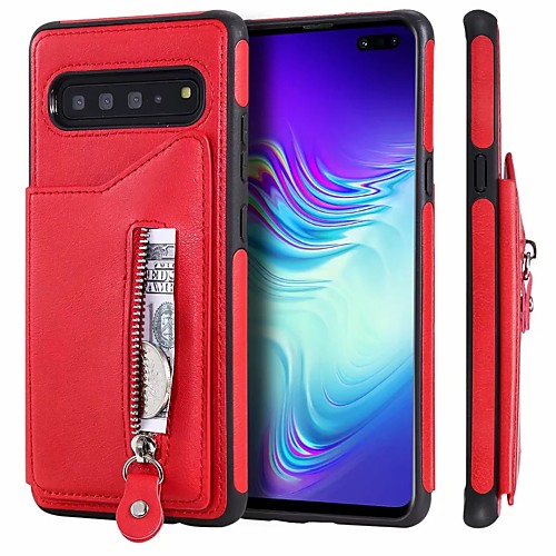 

Case For Samsung Galaxy S9 / S9 Plus / S8 Plus Card Holder / Shockproof / Dustproof Back Cover Solid Colored PU Leather / TPU