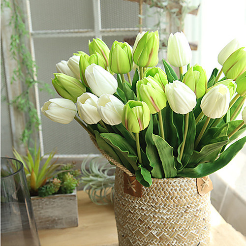 

46cm Long Tulip Artificial Flower Pu Artificial Latex Bouquet Real Touch Flowers for Decorative Flowers for Wedding and Wreaths