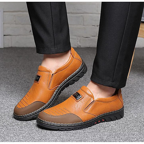 

Men's Spring & Summer Classic Daily Loafers & Slip-Ons PU Brown