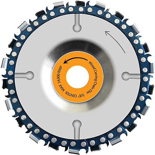 

OBA Wood Carving Chain Disc for 4 or 4-1/2 angle grinders 22 Teeth 5/8 center