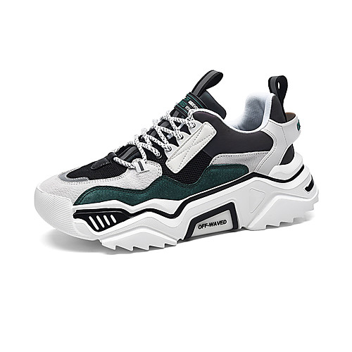 

Men's Pigskin Fall / Spring & Summer Sneakers Running Shoes / Walking Shoes Breathable Green / White / Black