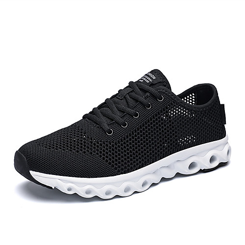 

Men's Fall Daily Outdoor Trainers / Athletic Shoes Running Shoes / Walking Shoes Tissage Volant Breathable Non-slipping Shock Absorbing Black / Blue / Gray