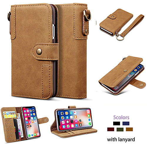 

Case For Apple iPhone 11 / iPhone 11 Pro / iPhone 11 Pro Max Wallet / Card Holder / Dustproof Full Body Cases Solid Colored PU Leather / TPU