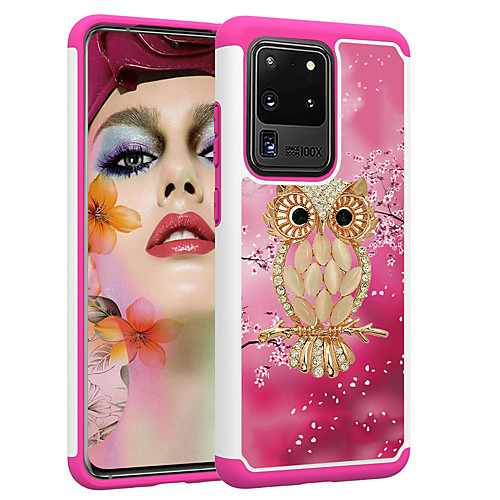

2in1 Taping Colorful Pattern Cover Owl Flowers Phone Case For Samsung Galaxy S20 S20PLUS S20Ultra S10 S10E S10P S9 S9P S8 S8P