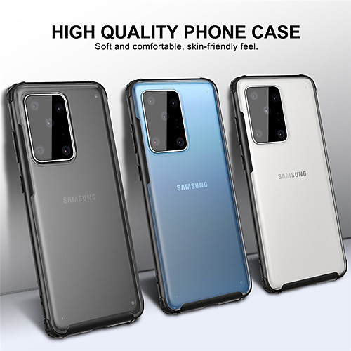 

Shockproof Transparent Frosted PC Phone Case For Samsung Galaxy S20 Ultra S20 Plus S10 Plus Note 10 Pro S10e Soft TPU Silicone Frame Protection Cover