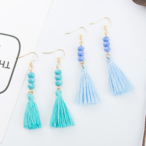 

Women's Earrings Holiday Wedding Birthday Romantic Earrings Jewelry Blushing Pink / Green / Blue For Date Street Festival 1 Pair