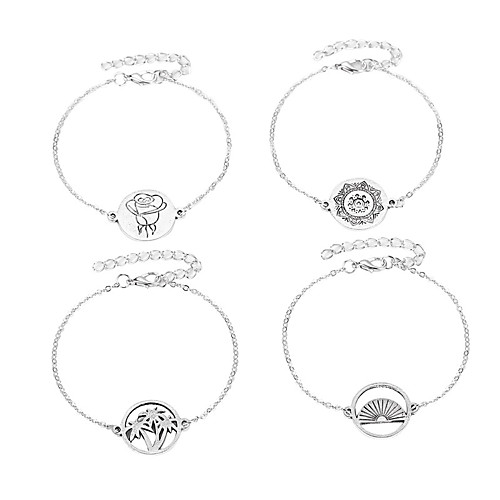 

Women's Bracelet Classic Wedding Birthday Vintage Theme European Trendy Casual / Sporty Ethnic French Alloy Bracelet Jewelry Silver For Date Festival