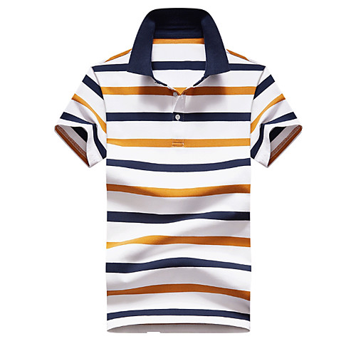 

Men's Striped Polo Business Basic Daily Work Red / Yellow / Green