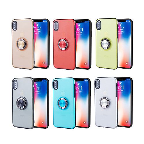

Case For Apple iPhone 11 / iPhone 11 Pro / iPhone 11 Pro Max Shockproof / Ring Holder Back Cover Solid Colored TPU