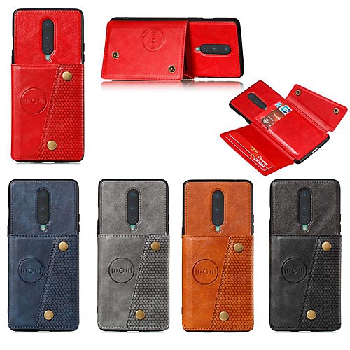 

Case For OnePlus 8 / Oneplus 8 pro / one plus 7T Card Holder / with Stand / Magnetic Back Cover Solid Colored PU Leather For OnePlus 7/7 Pro/one plus 7T Pro