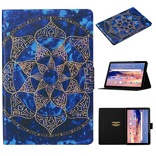 

Case For Huawei Mediapad T5 10 Card Holder / with Stand / Flip Full Body Cases Flower PU Leather For Huawei Mediapad T3 10