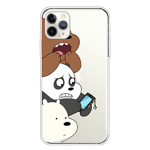 

Case For Apple iPhone 11/11 Pro/11 Pro Max/XS/XR/XS Max/8 Plus/7 Plus/6S Plus/8/7/6/6s/SE/5/5S Transparent Pattern Back Cover Cute Bears Soft TPU