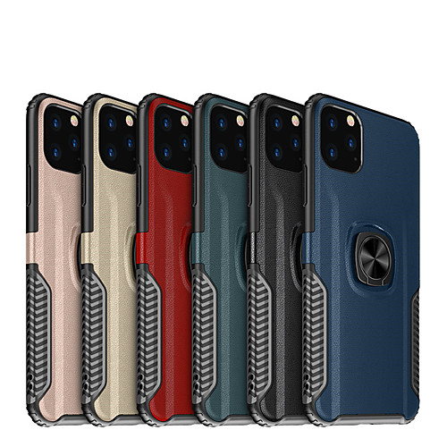 

Case For Apple iPhone 7/8/7P/8P/X/XS/XR/XS Max/11/11 Pro/11 Pro Max/SE 2020 Shockproof / Ring Holder Back Cover Solid Colored TPU / Plastic