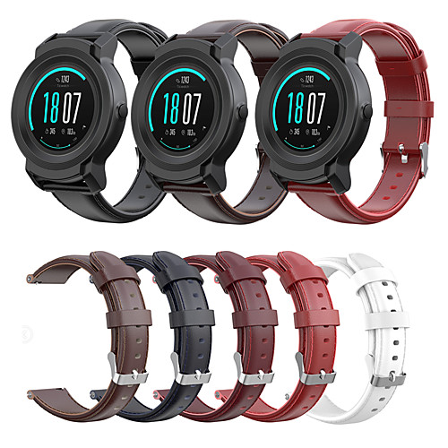

Leather Watch Band Wrist Strap For TicWatch E2 / TicWatch S2 / TicWatch Pro / TicWatch E / TicWatch 2 Replaceable Bracelet Wristband