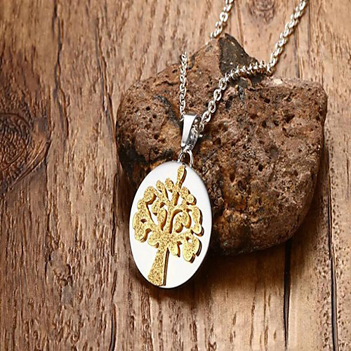 

Women's Pendant Necklace Classic Flower Fashion Titanium Steel Gold Plated Silver 50 cm Necklace Jewelry For