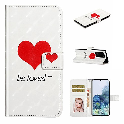 

Case For Samsung Galaxy S20 / Galaxy S20 Plus / Galaxy S20 Ultra Wallet / Card Holder / with Stand Full Body Cases Love PU Leather / TPU for Galaxy A51 / A71 / A80 / A70 / A50 / A30S / A20