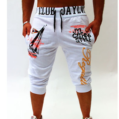 

Men's Basic Slim Chinos Pants - Print Fall White Black Blue US40 / UK40 / EU48 / US42 / UK42 / EU50 / US44 / UK44 / EU52