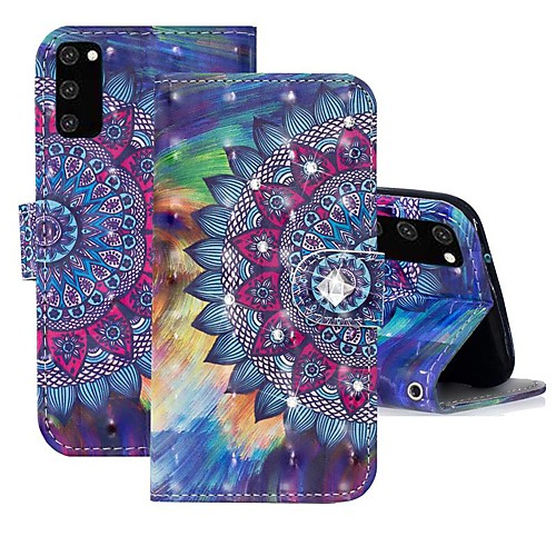 

Case For Samsung Galaxy A91 / M80S / Galaxy A81 / M60S / S20 Plus Wallet / Rhinestone / with Stand Full Body Cases Flower PU Leather For Samsung Galaxy S20 Ultra/A01/A11/A21/A41/A70E