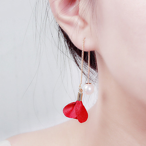 

Women's Earrings Holiday Wedding Birthday Romantic Earrings Jewelry Purple / Blushing Pink / Red For Date Street Festival 1 Pair