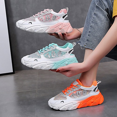 

Women's Trainers / Athletic Shoes Summer Flat Heel Round Toe Daily Mesh Pink / Orange / Blue