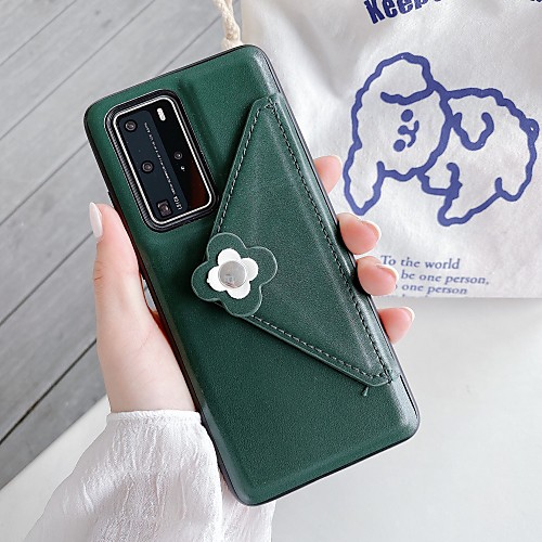 

Case For Huawei Huawei Nova 4 / Huawei P30 / Huawei P30 Pro Shockproof Back Cover Solid Colored PU Leather