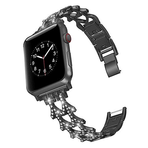 

Double word set auger alloy steel belt strap for Apple band 42/44 mm 38/40 mm iWatch series 5 Steel belt