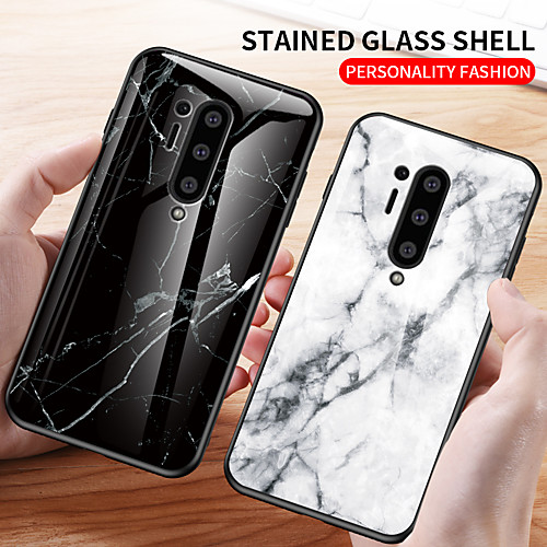 

Marble Tempered Glass Shockproof Protection Cover Phone Case For OnePlus 8 Pro OnePlus 7T Pro One Plus 7 Pro OnePlus 6T One Plus 6 Soft TPU Bumper Protect