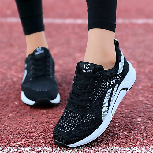 

Women's Trainers / Athletic Shoes Spring & Summer Flat Heel Round Toe Daily Solid Colored Mesh White / Black / Dusty Rose