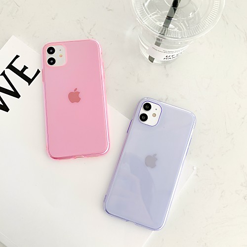

Case For Apple iPhone 11 / iPhone 11 Pro / iPhone 11 Pro Max Shockproof Back Cover Solid Colored TPU