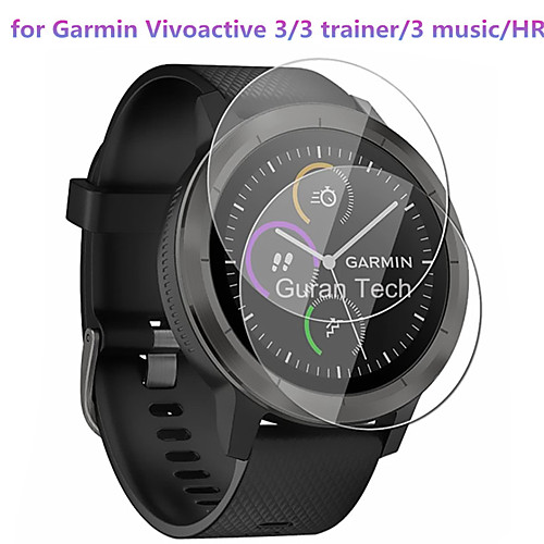 

2 PCS Screen Protector for Garmin Vivoactive 3/3 trainer/3 Music/HR Tempered Glass Transparent High Definition (HD) Scratch Proof/9H Hardness