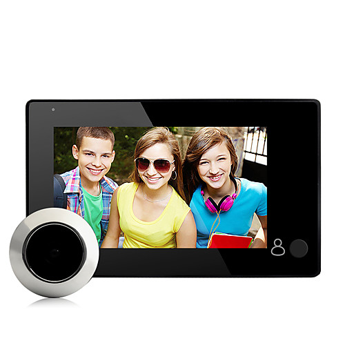 

4.3 inch 2 million high-definition display professional security camera metal material anti-pry cat eye head ultra wide wide angle 1800mA lithium battery supports USB and mobile power supply
