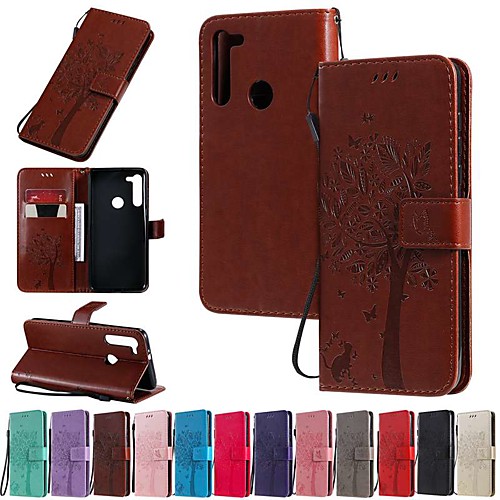 

Case For Motorola MOTO E6 / MOTO E6 plus / MOTO G8PLUS Wallet / Card Holder / with Stand Full Body Cases Solid Colored / Tree PU Leather