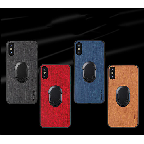 

Case For Apple iPhone7/8/7P/8P/X/XS/XR/XS Max/11/11 Pro/11 Pro Max/SE 2020 Shockproof / Ring Holder Back Cover Solid Colored PU Leather / TPU / Plastic
