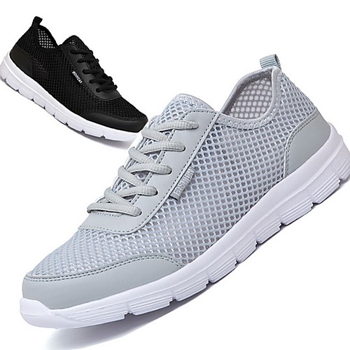 

Men's Summer Outdoor Trainers / Athletic Shoes Mesh Breathable Black / Light Grey / Blue