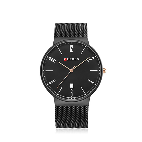 

CURREN Men's Steel Band Watches Japanese Quartz Formal Style Modern Style Stainless Steel Black / Silver 30 m Water Resistant / Waterproof Calendar / date / day Shock Resistant Analog Mesh Fashion -