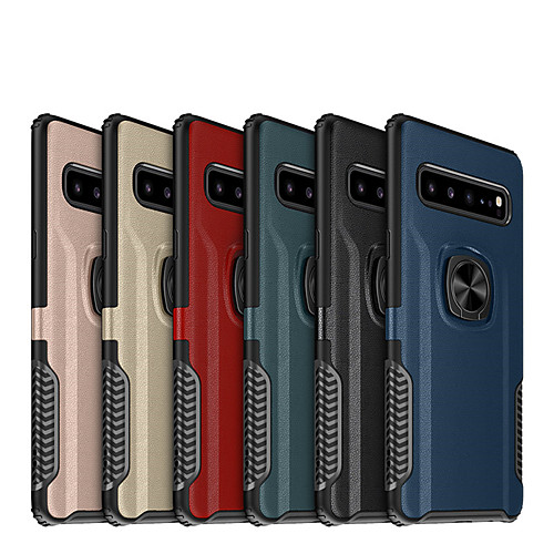 

Case For Samsung Galaxy S20/S20 Plus/S20 Ultra/S10/S10 Plus/S10E/S10 Lite/S10 5G/S9/S9 Plus/Note 10/Note 10 Plus/Note 9 Shockproof / Ring Holder Back Cover Solid Colored TPU / Plastic