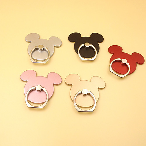 

2 Pcs Universal Finger Ring Creative Mickey Cartoon Mobile Phone Stand Holder Smart Phone Finger Ring Metal Holder 360 Degree Rotation Suitable For iPhone Samsung Huawei Xiaomi