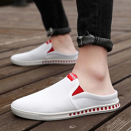 

Men's Spring & Summer Classic Daily Slippers & Flip-Flops Canvas Red / Green / White
