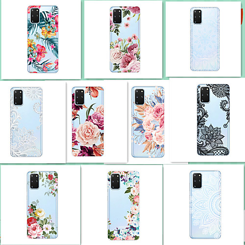 

Case for Samsung scene graph S20 S20 Plus S20 Ultra A51 A71 flower pattern high translucent painted TPU material soft phone case