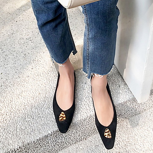 

Women's Loafers & Slip-Ons Summer Flat Heel Round Toe Daily Cowhide Black / Burgundy / Brown