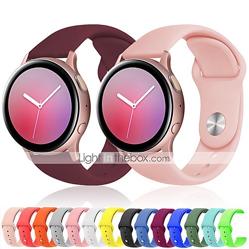

Sport Silicone Wrist Strap Watch Band for Samsung Galaxy Watch 42mm / Galaxy Active 2 40mm 44mm R820 R830 / Active R500 / Gear S2 Classic / Gear Sport Replaceable Bracelet Wristband