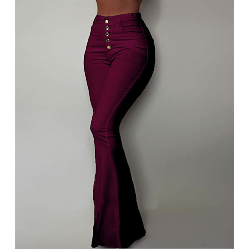 

Women's Basic Loose Bootcut Pants - Solid Colored White Black S / M / L