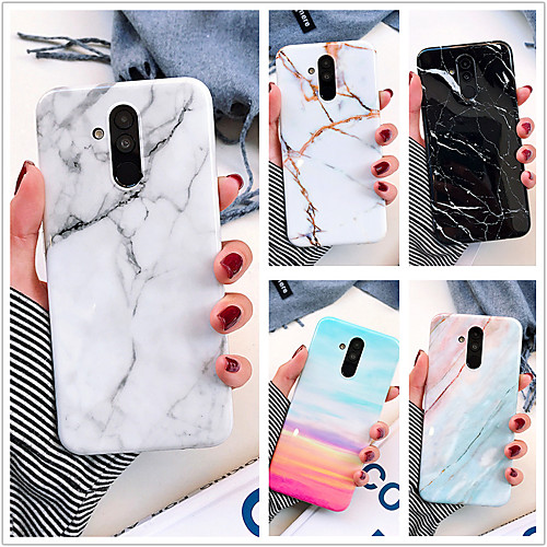 

Case For Huawei Huawei p40 / Huawei P40 Pro / Huawei P20 lite marble imd process TPU material glossy ring bracket beautiful mobile phone case