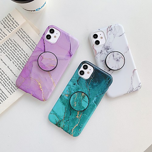 

Case for Apple scene map iPhone 11 11 Pro 11 Pro Max X XS XR XS Max 8 Colorful marble pattern fine matte TPU material IMD process folding bracket all-inclusive mobile phone case LX